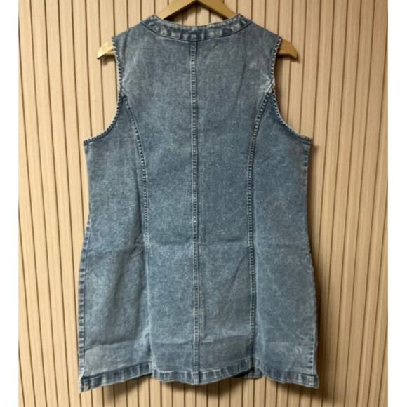 Frye Women’s Denim Button-Down Mini Dress Size XL - Picture 3 of 8